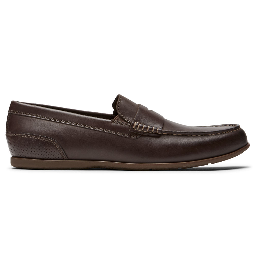 Rockport Slip-On For Mens Dark Brown - Malcom Penny - TR3168750